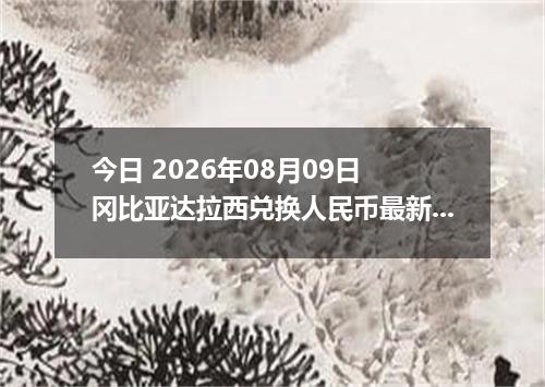 今日 2026年08月09日 冈比亚达拉西兑换人民币最新汇率行情