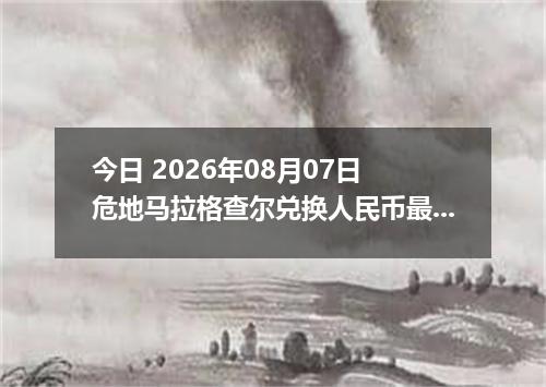 今日 2026年08月07日 危地马拉格查尔兑换人民币最新汇率行情